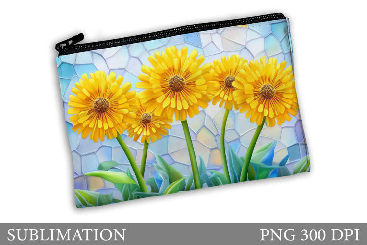 Flowers Makeup Bag Design. Flowers Cosmetics Bag Sublimation