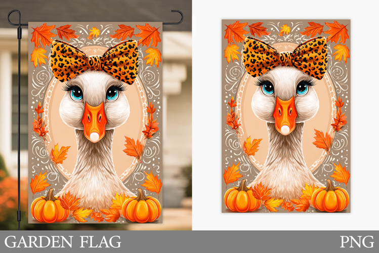 Fall Goose Garden Flag Design. Fall Garden Flag Sublimation