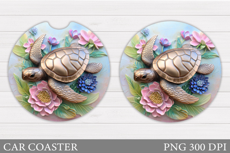 Turtle Car Coaster Design. Sea Turtle Car Coaster