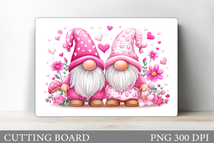 Valentines Gnomes Cutting Board. Valentines Cutting Board