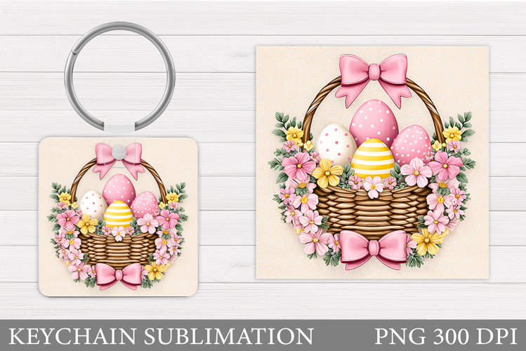Easter Eggs Keychain Design. Easter Keychain Sublimation