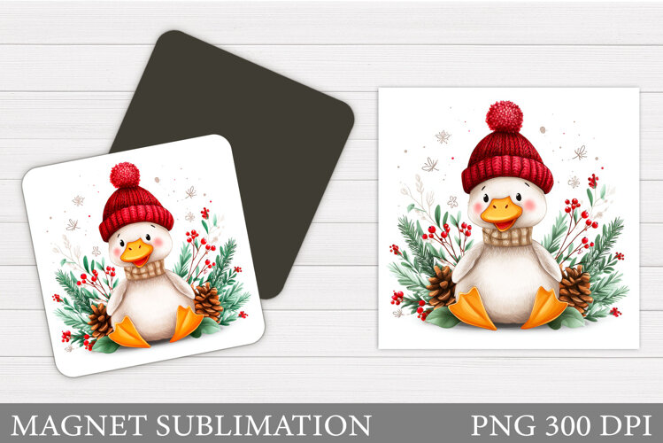 Christmas Goose Magnet. Christmas Magnet Sublimation example image 1