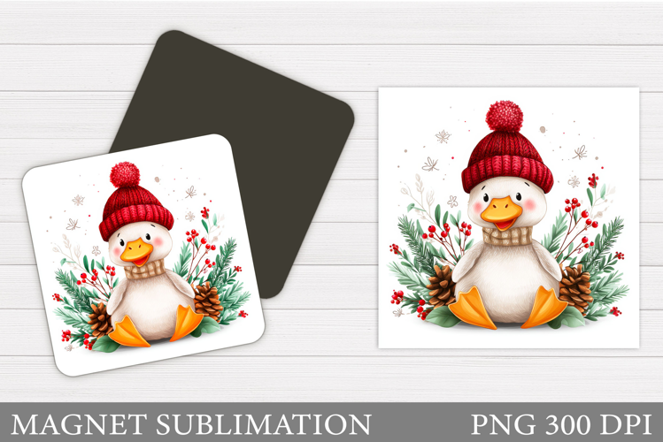 Christmas Goose Magnet. Christmas Magnet Sublimation