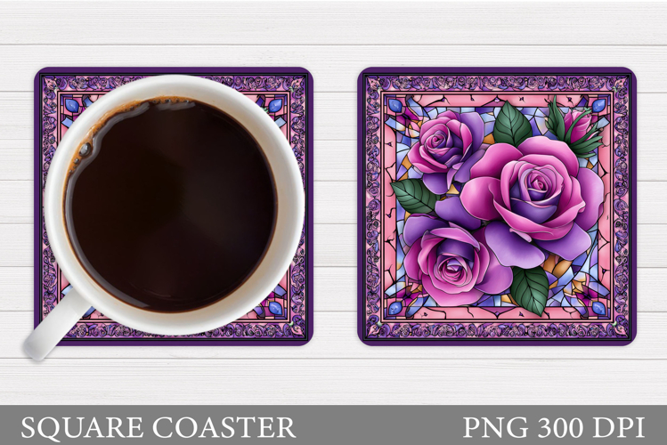 Roses Coaster Design. Roses Sublimation