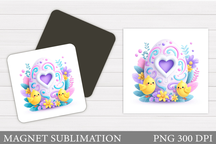 Cute Chick Magnet Design. Chick Easter Magnet Sublimation