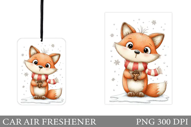 Cute Fox Car Air Freshener. Christmas Car Air Freshener
