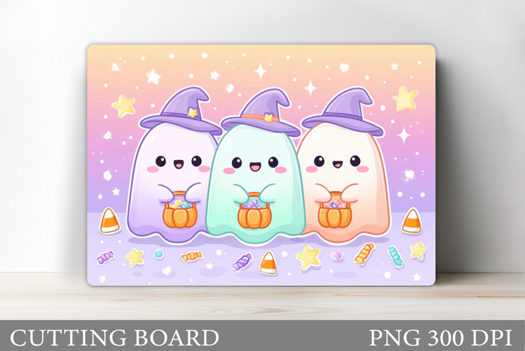 Halloween Ghost Cutting Board. Halloween Cutting Board example image 1