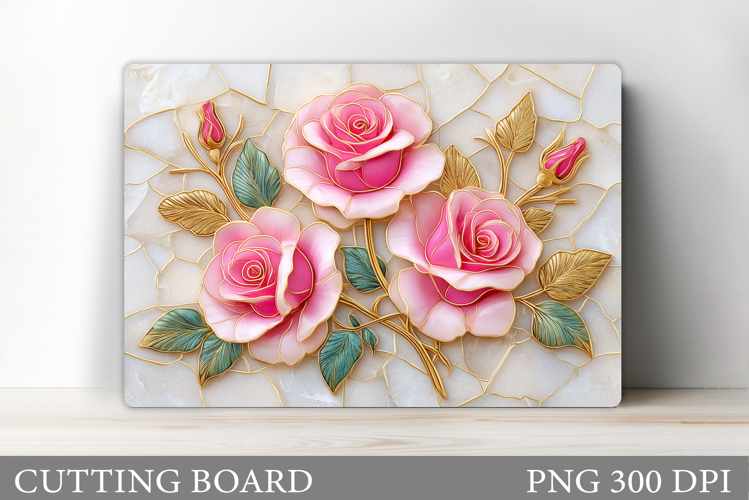 Roses Cutting Board. Flowers Cutting Board Sublimation