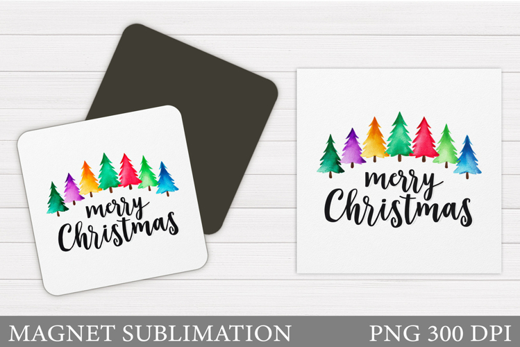 Christmas Tree Magnet Design. Christmas Magnet Sublimation