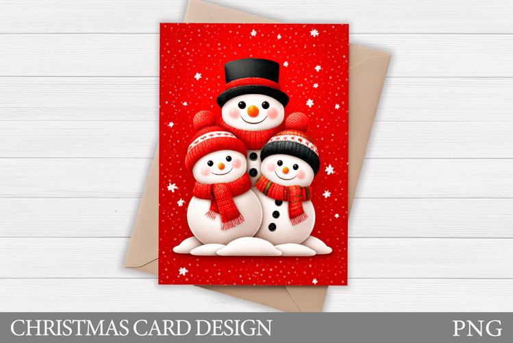 Snowman Card Printable. Christmas Card Design