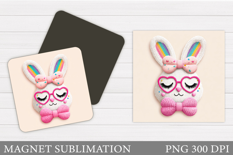 Cute Bunny Magnet Design. Cute Bunny Sublimation