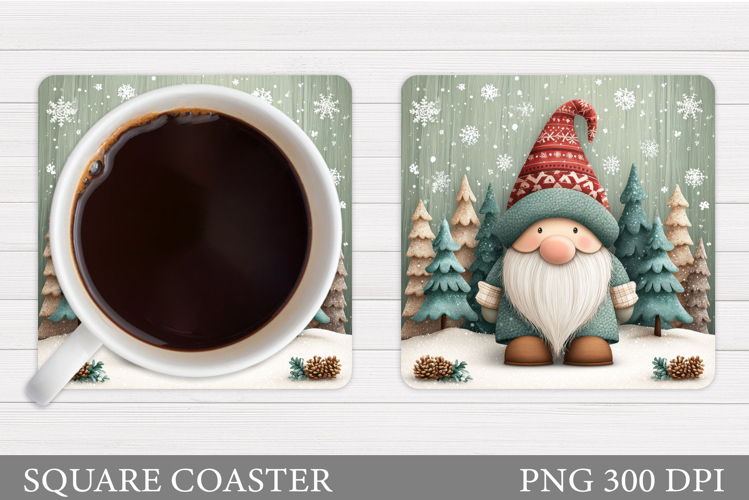 Christmas Gnome Coaster. Christmas Coaster Sublimation