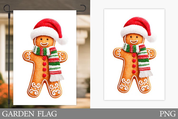Gingerbread Garden Flag. Christmas Garden Flag (6910517)