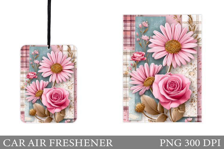 Flowers Car Air Freshener. Floral Car Air Freshener Design