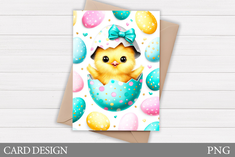 Easter Chick Card Design. Easter Card Printable