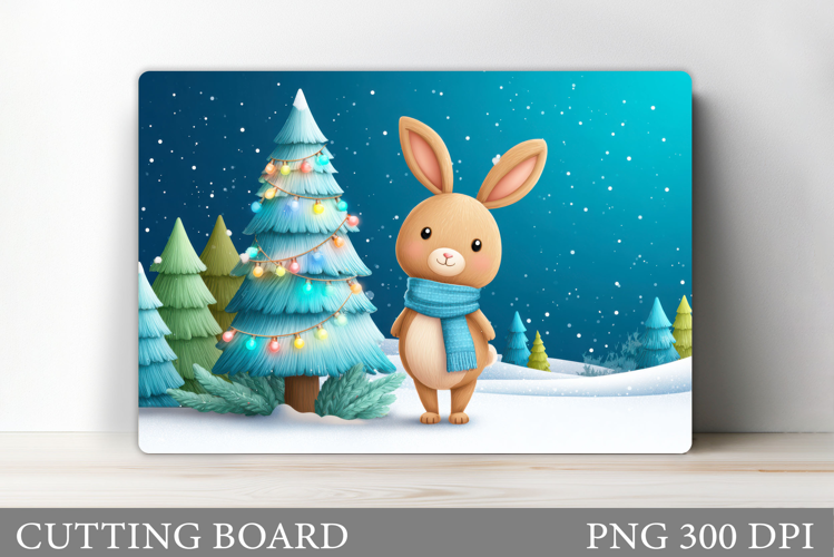 Christmas Bunny Cutting Board. Christmas Cutting Board