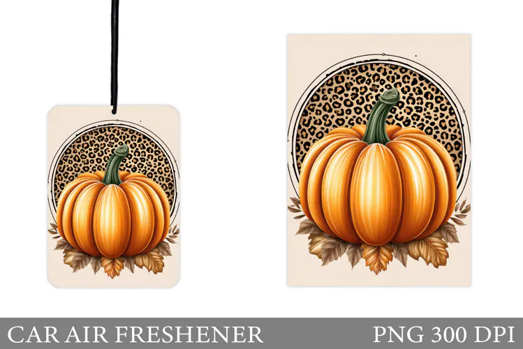 Fall Pumpkin Car Air Freshener. Fall Sublimation