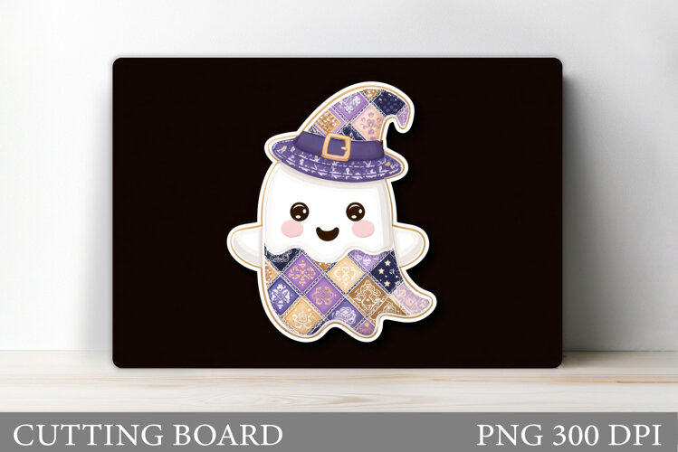 Ghost Cutting Board Sublimation. Halloween Cutting Board example image 1