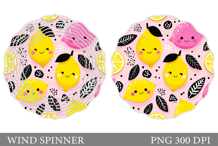 Cute Lemons Wind Spinner. Cute Lemons Sublimation