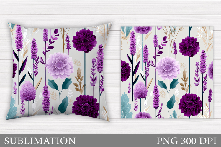 Floral Pillow Sublimation. Flowers Sublimation