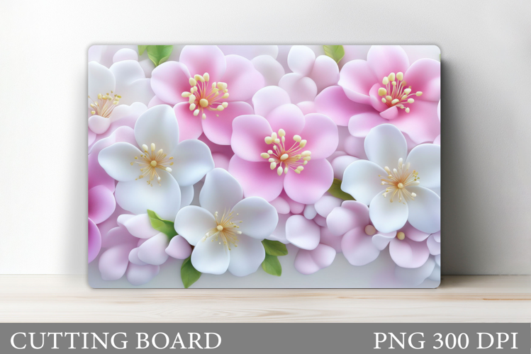 Floral Cutting Board Design. Flowers Cutting Board