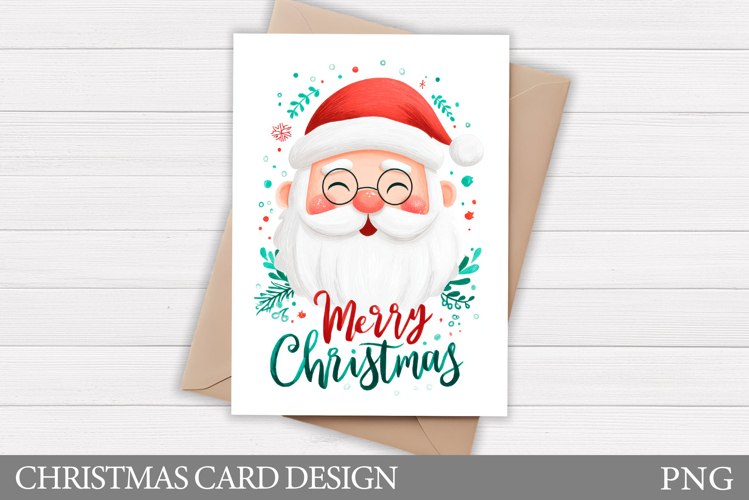 Christmas Card Design. Santa Claus Card Printable