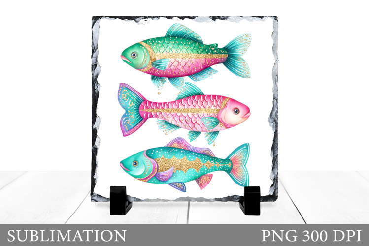 Fish Sublimation. Fish Slate Design