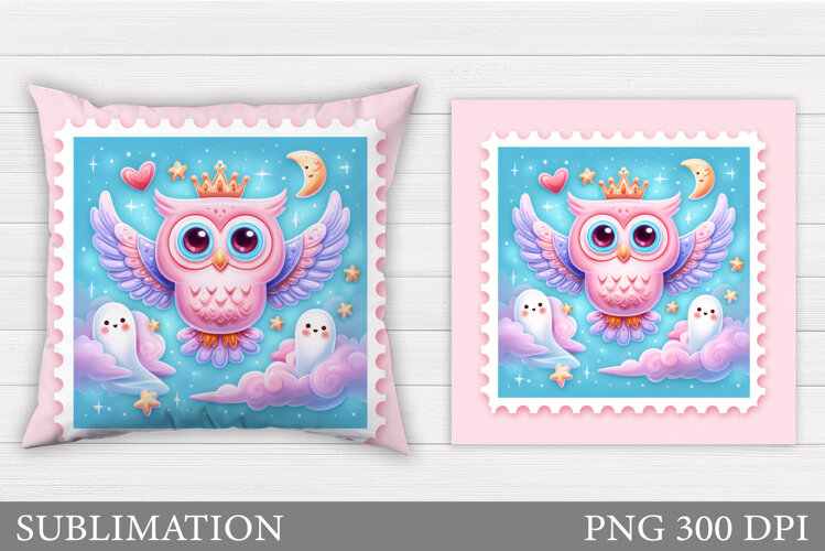 Halloween Owl Pillow. Halloween Pillow Sublimation example image 1