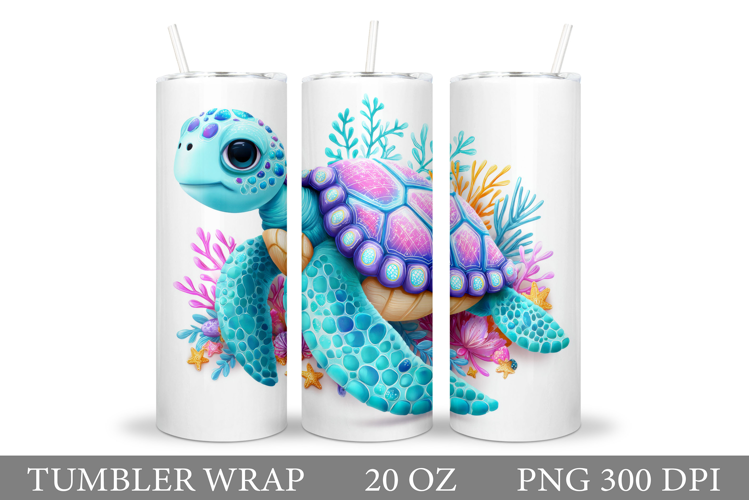 Turtle Tumbler Design. Turtle Tumbler Sublimation