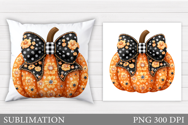 Fall Pumpkin Pillow Design. Pumpkin Sublimation