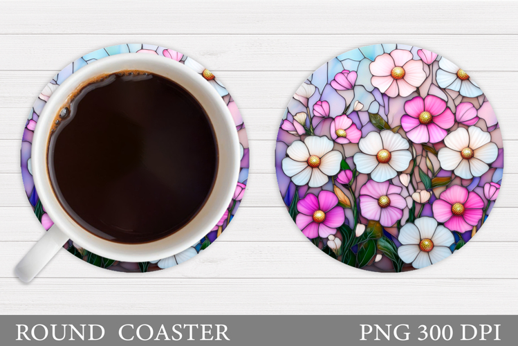 Wildflowers Coaster Design. Flowers Coaster Sublimation