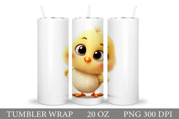 Cute Chick Tumbler Design. Spring Tumbler Sublimation