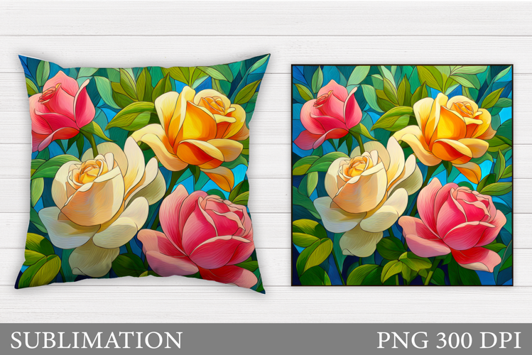 Roses Sublimation. Roses Pillow Sublimation