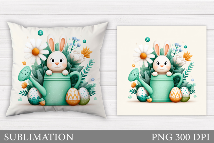 Easter Bunny Sublimation. Easter Bunny Pillow Design