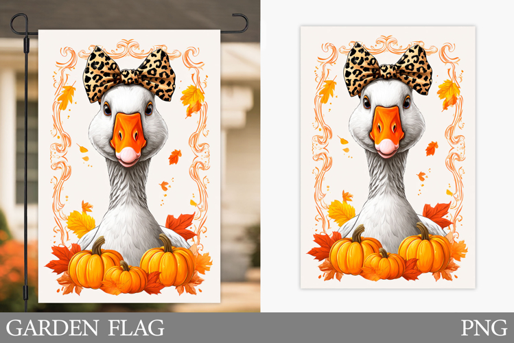 Fall Goose Garden Flag Design. Fall Garden Flag Sublimation