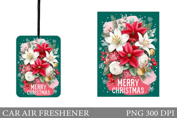 Merry Christmas Car Air Freshener. Winter Car Air Freshener