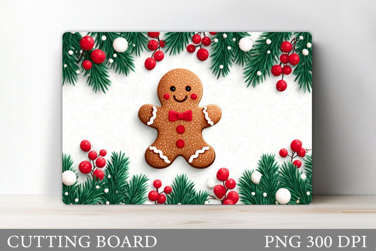 Gingerbread Cutting Board. Christmas Cutting Board Design example image 1