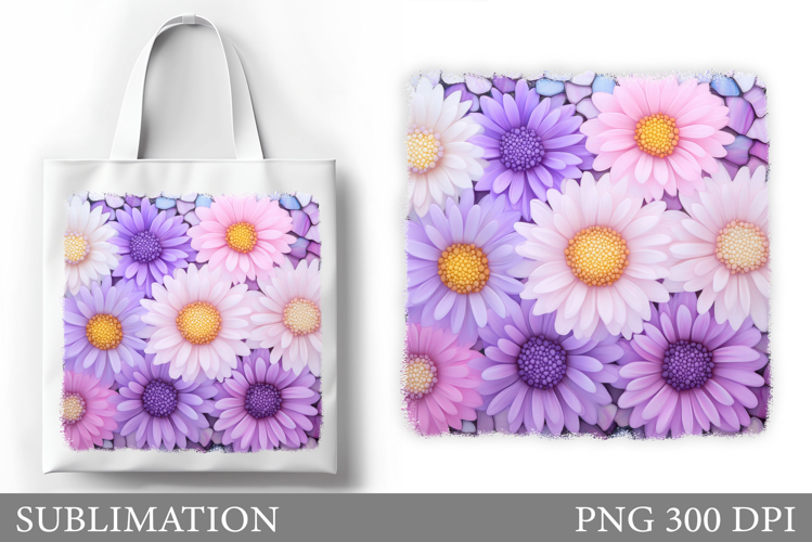 Flowers Tote Bag Sublimation. Flowers Sublimation
