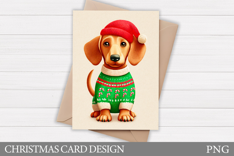 Christmas Card Design. Christmas Dog Card Printable
