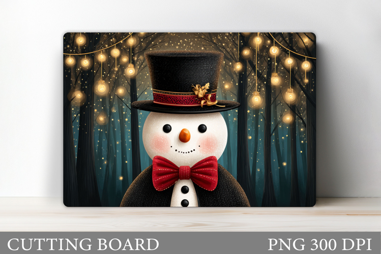 Cute Snowman Cutting Board. Christmas Cutting Board Design