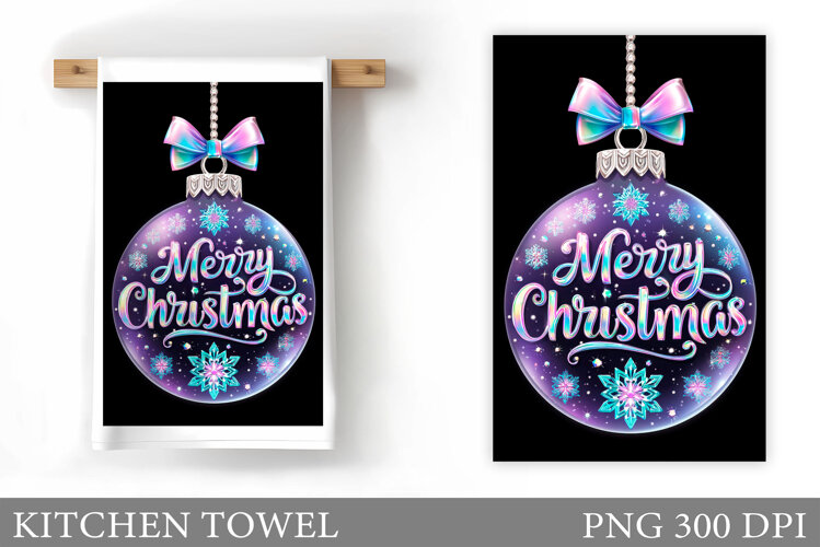 Christmas Kitchen Towel Design. Christmas Sublimation example image 1