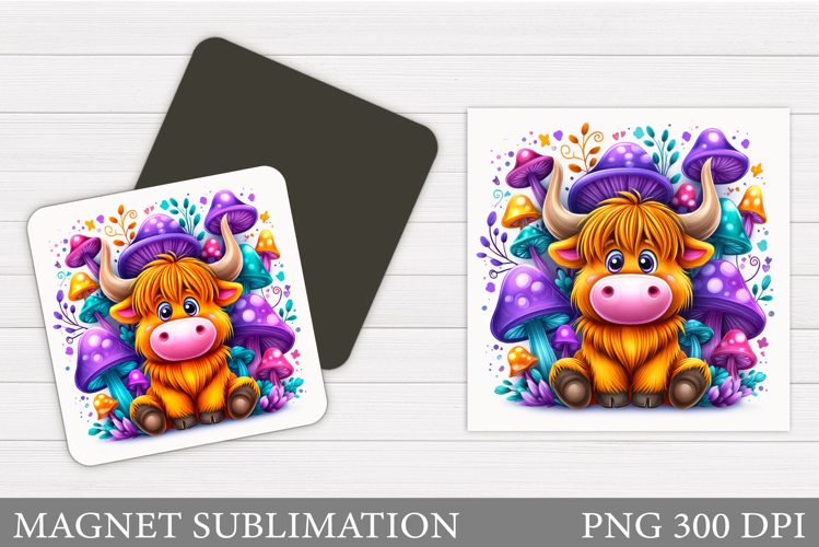 Cute Cow Magnet Design. Cute Cow Sublimation