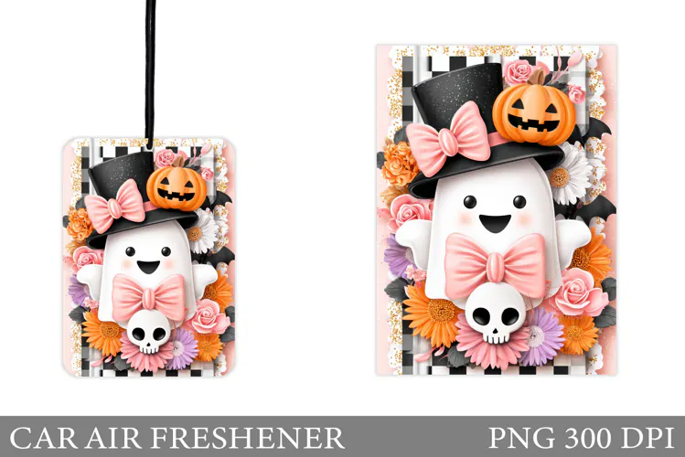 Ghost Car Air Freshener. Halloween Car Air Freshener