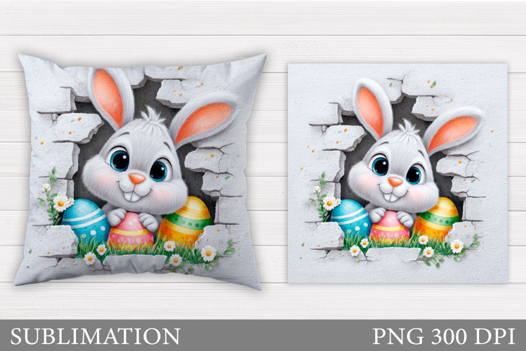 Easter Bunny Pillow Design. Easter Bunny Sublimation