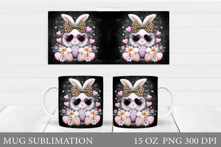 Easter Bunny Mug Design. Easter Mug Sublimation