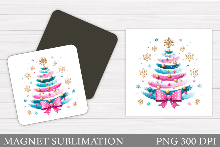Christmas Tree Magnet Design. Christmas Magnet Sublimation