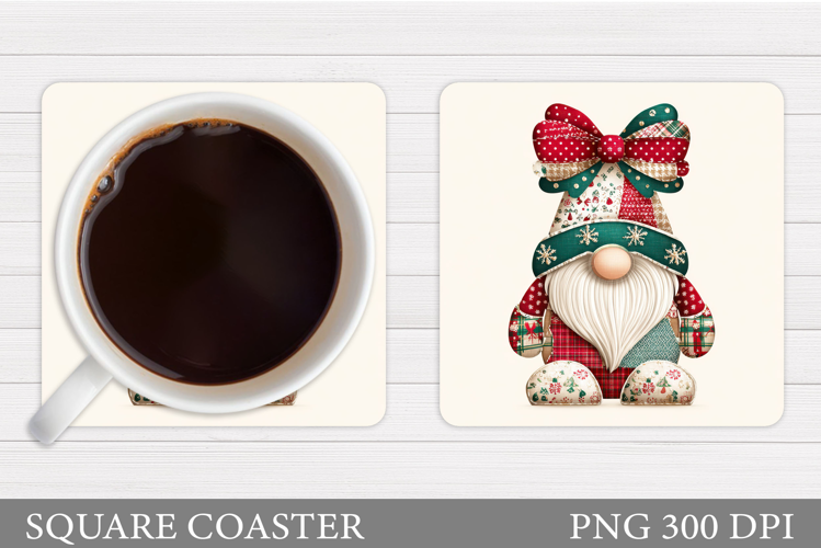 Christmas Gnome Coaster. Christmas Coaster Sublimation