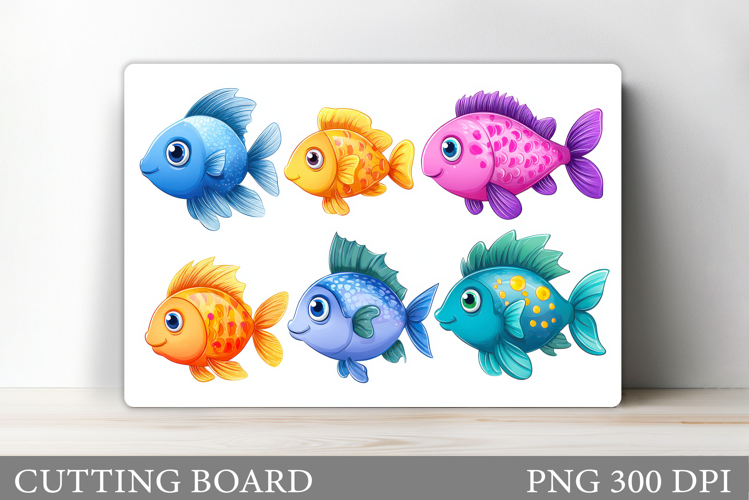 Fish Cutting Board Design. Fish Sublimation