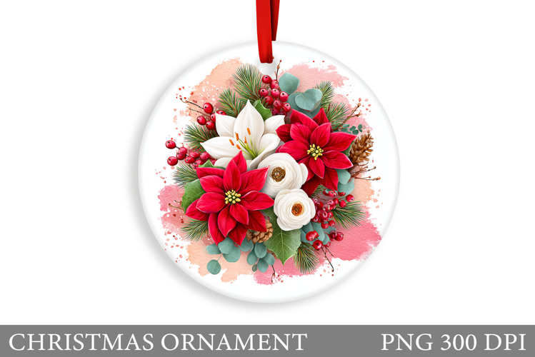 Flowers Christmas Ornament. Christmas Ornament Design