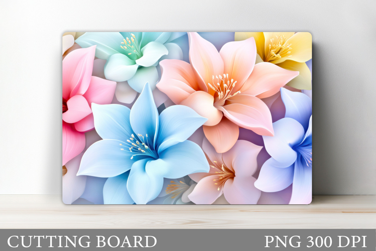 Flowers Cutting Board. Floral Cutting Board Sublimation